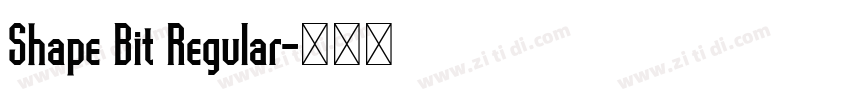 Shape Bit Regular字体转换